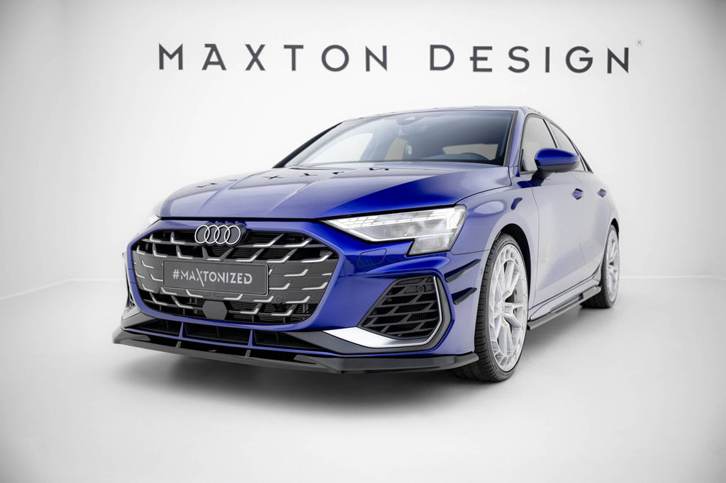 MAXTON DESIGN Front Splitter V.1 Audi A3 S-Line Sedan / S3 Sedan 8Y Facelift