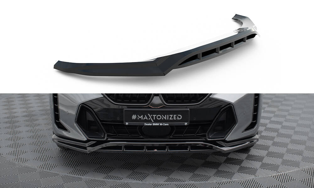 MAXTON DESIGN FRONT SPLITTER V.1 BMW X6 M-PACK G06 FACELIFT