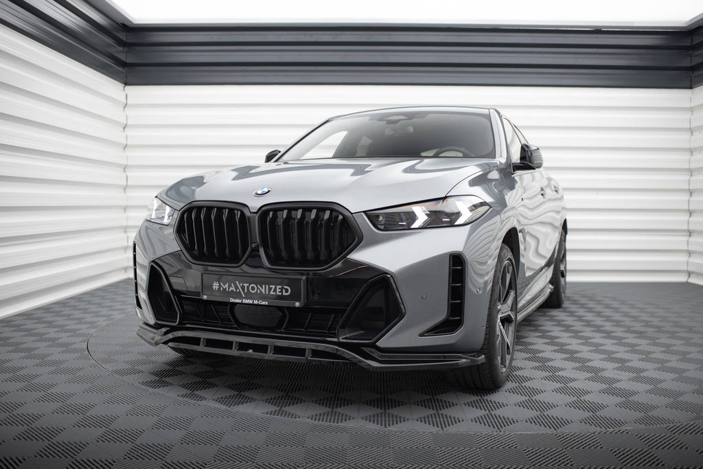 MAXTON DESIGN FRONT SPLITTER V.1 BMW X6 M-PACK G06 FACELIFT