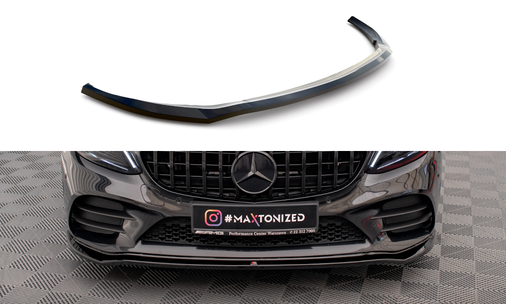 MAXTON DESIGN FRONT SPLITTER V.1 MERCEDES-BENZ C AMG LINE / COUPE W205 / C205 FACELIFT