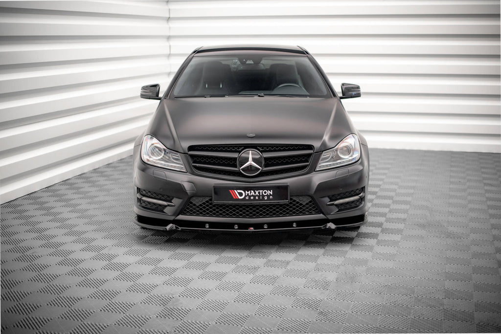 MAXTON DESIGN FRONT SPLITTER V.1 MERCEDES-BENZ C COUPE AMG-LINE C204