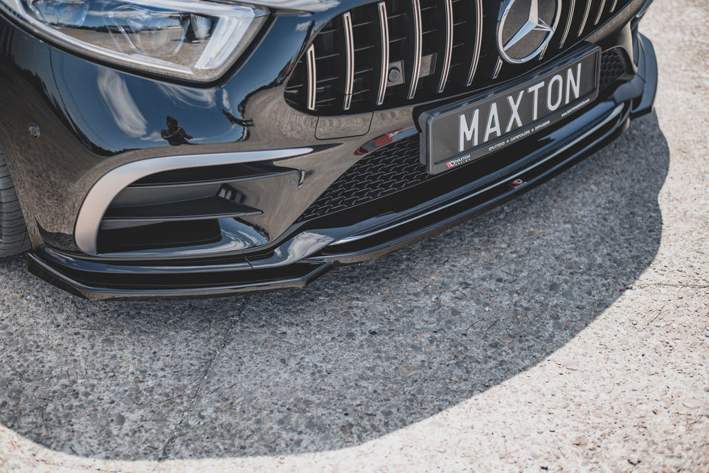 MAXTON DESIGN FRONT SPLITTER V.1 MERCEDES CLS AMG-LINE / 53AMG C257