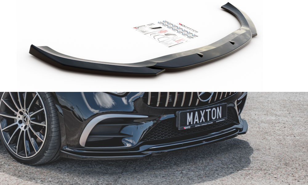 MAXTON DESIGN FRONT SPLITTER V.1 MERCEDES CLS AMG-LINE / 53AMG C257