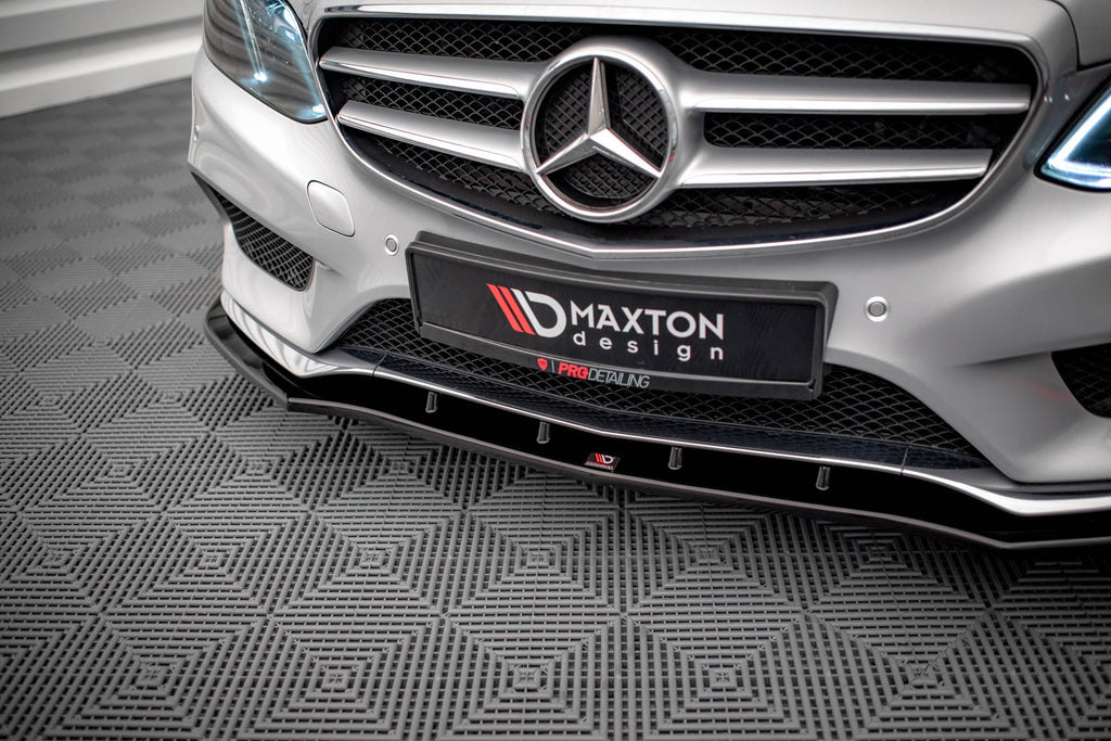 MAXTON DESIGN FRONT SPLITTER V.1 MERCEDES-BENZ E AMG-LINE SEDAN W212 FACELIFT