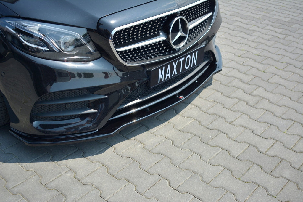 MAXTON DESIGN FRONT SPLITTER V.1 MERCEDES-BENZ E-CLASS W213 COUPE (C238) AMG-LINE / CABRIOLET (A238) AMG-LINE / 53 AMG