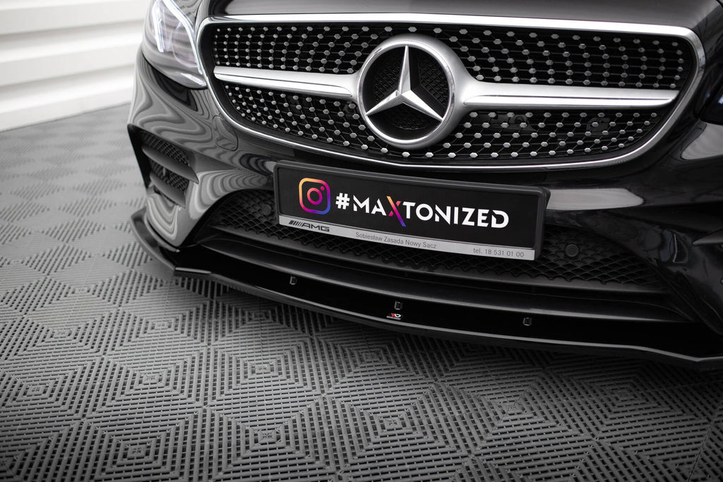 MAXTON DESIGN FRONT SPLITTER V.1 MERCEDES-BENZ E-CLASS W213 COUPE (C238) AMG-LINE / CABRIOLET (A238) AMG-LINE / 53 AMG