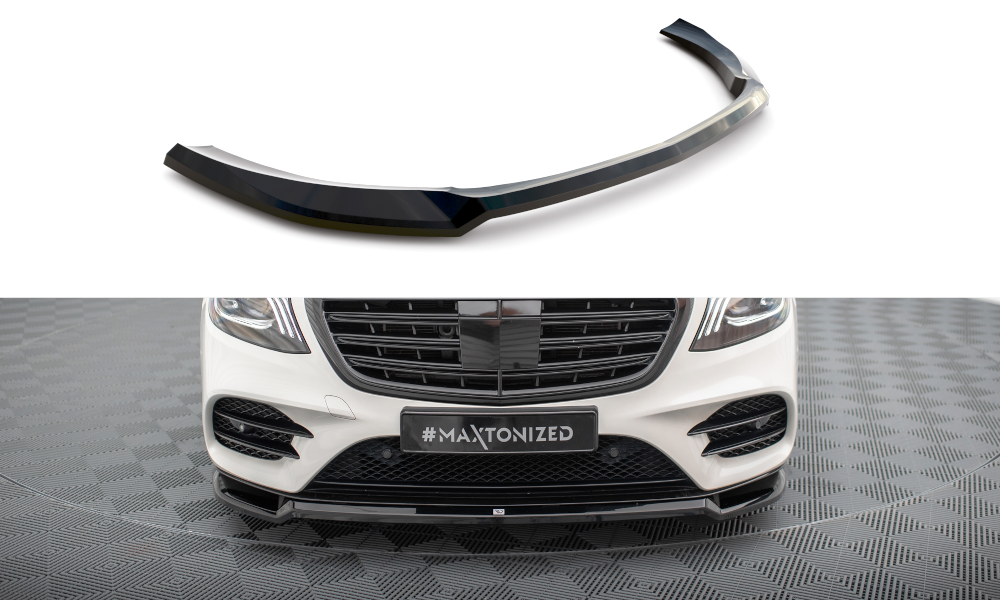 MAXTON DESIGN FRONT SPLITTER V.1 MERCEDES-BENZ S AMG-LINE W222 FACELIFT