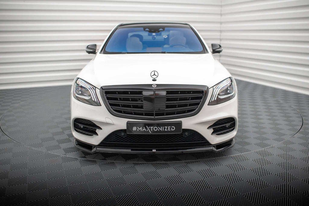 MAXTON DESIGN FRONT SPLITTER V.1 MERCEDES-BENZ S AMG-LINE W222 FACELIFT