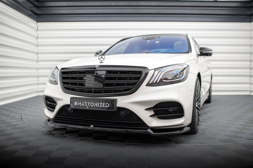 MAXTON DESIGN FRONT SPLITTER V.1 MERCEDES-BENZ S AMG-LINE W222 FACELIFT