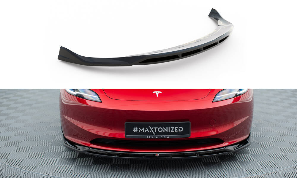 MAXTON DESIGN FRONT SPLITTER V.1 TESLA MODEL 3 PROJECT HIGHLAND (FACELIFT)