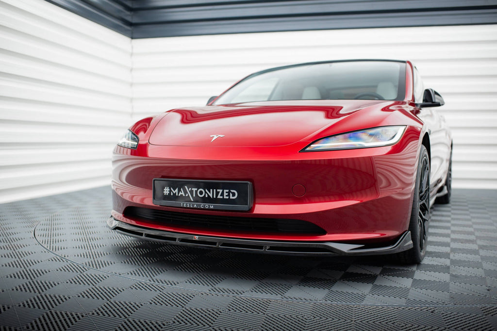 MAXTON DESIGN FRONT SPLITTER V.1 TESLA MODEL 3 PROJECT HIGHLAND (FACELIFT)