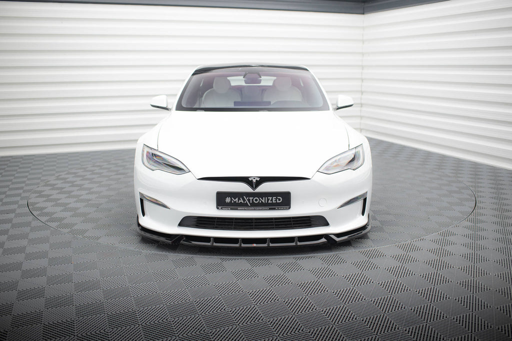 MAXTON DESIGN FRONT SPLITTER V.1 TESLA MODEL S PLAID MK1 FACELIFT