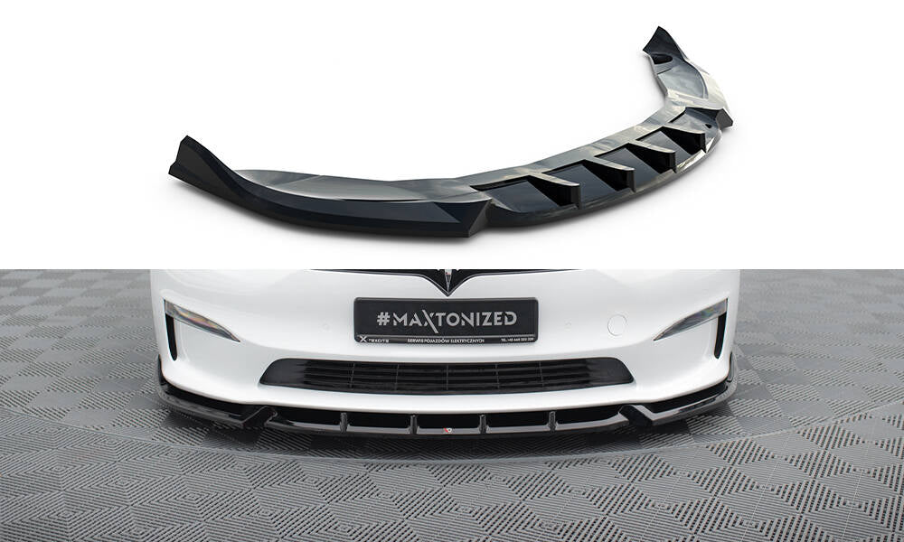 MAXTON DESIGN FRONT SPLITTER V.1 TESLA MODEL S PLAID MK1 FACELIFT