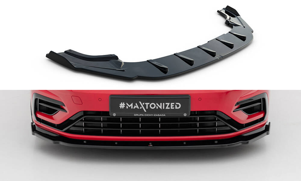 MAXTON DESIGN FRONT SPLITTER V.1 VW GOLF VII R (FACELIFT)