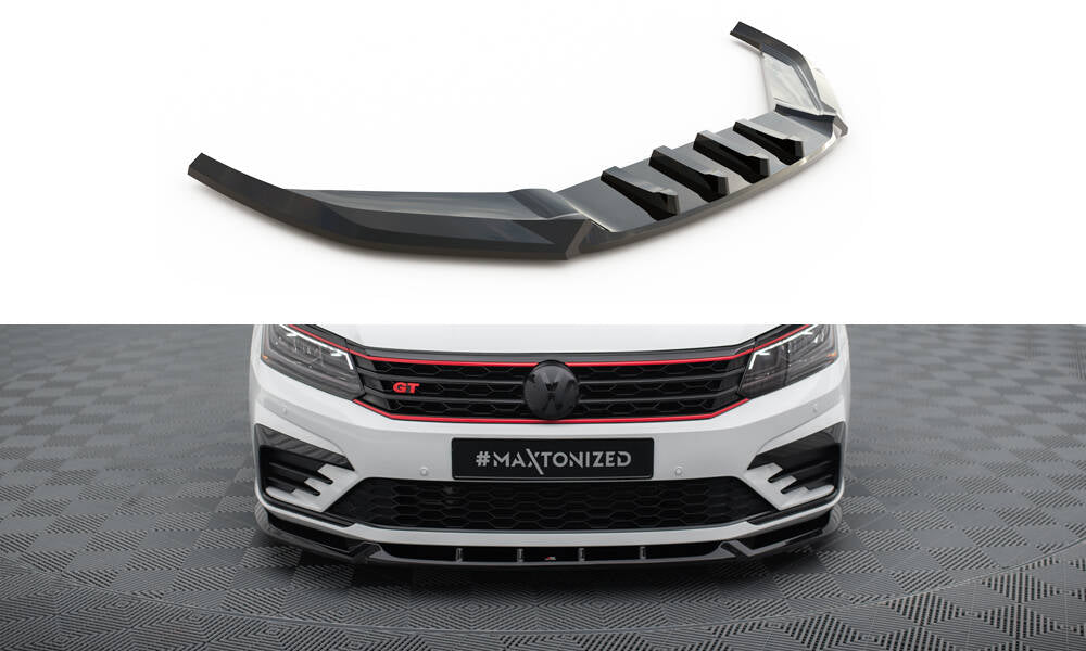 MAXTON DESIGN FRONT SPLITTER V.1 VOLKSWAGEN PASSAT GT B8 FACELIFT USA