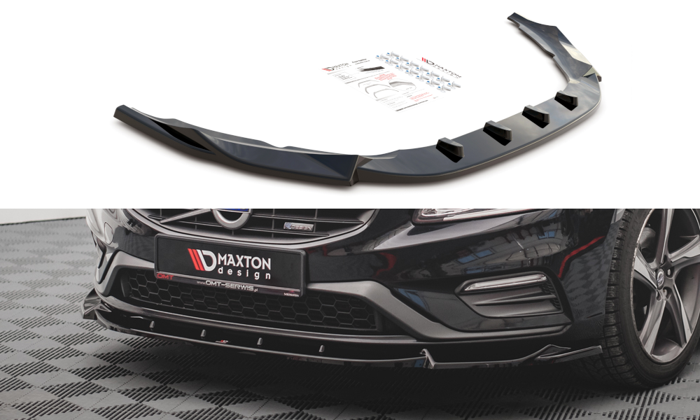 MAXTON DESIGN FRONT SPLITTER V.1 VOLVO S60 R-DESIGN MK2 FACELIFT