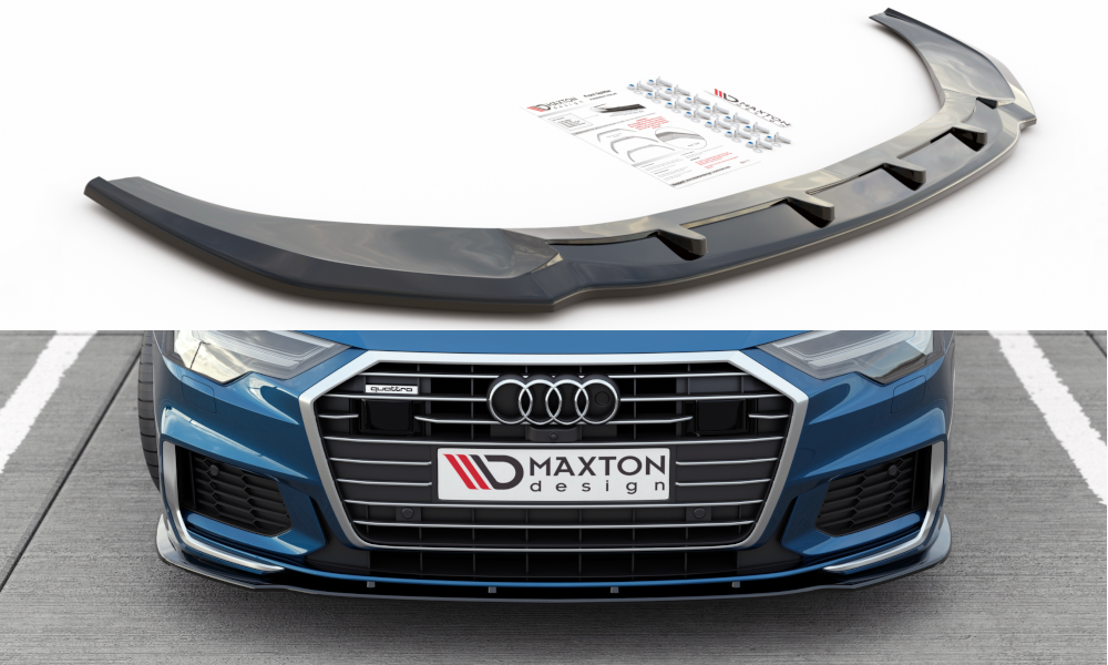 MAXTON DESIGN FRONT SPLITTER V.2 AUDI A6 S-LINE / S6 C8