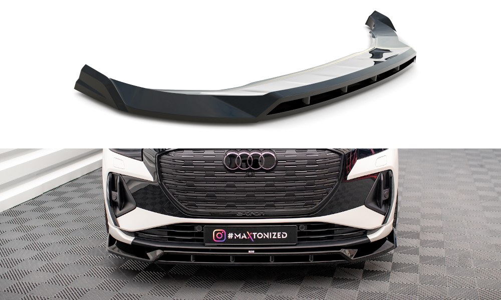 MAXTON DESIGN FRONT SPLITTER V.2 AUDI Q4 E-TRON SPORTBACK MK1