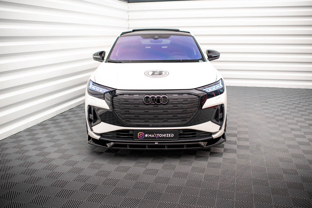 MAXTON DESIGN FRONT SPLITTER V.2 AUDI Q4 E-TRON SPORTBACK MK1