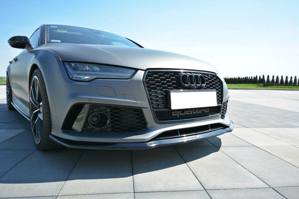 MAXTON DESIGN FRONT SPLITTER V.2 AUDI RS7 C7 FL