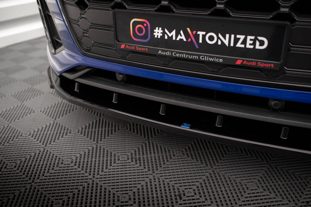 MAXTON DESIGN FRONT SPLITTER V.2 AUDI SQ5 / Q5 S-LINE SUV / SPORTBACK MK2 FACELIFT