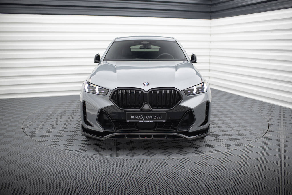 MAXTON DESIGN FRONT SPLITTER V.2 BMW X6 M-PACK G06 FACELIFT