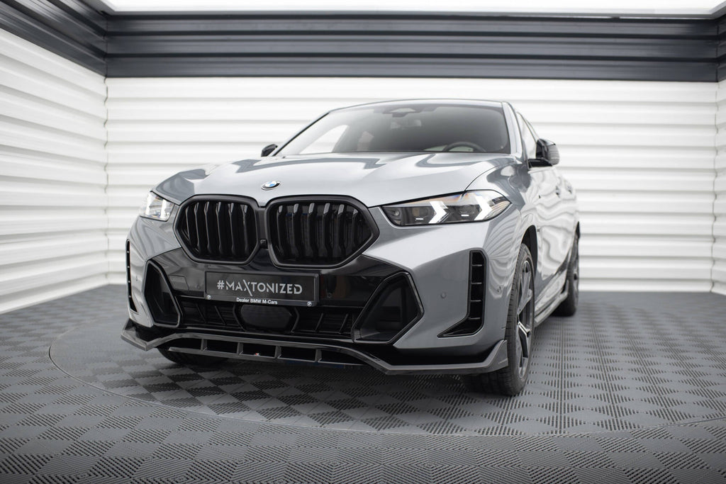 MAXTON DESIGN FRONT SPLITTER V.2 BMW X6 M-PACK G06 FACELIFT