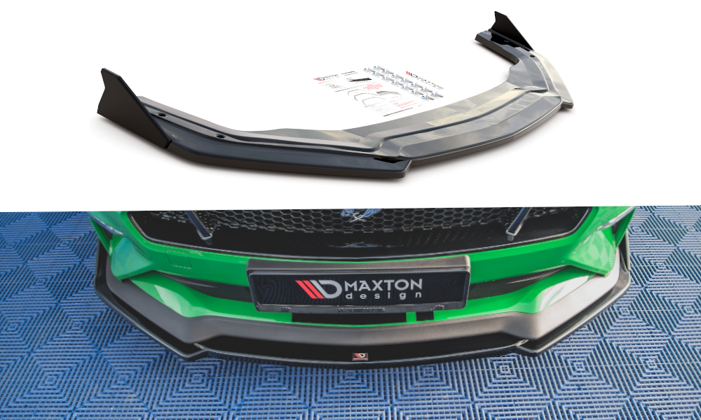 MAXTON DESIGN FRONT SPLITTER V.2 + FLAPS FORD MUSTANG GT MK6 FACELIFT