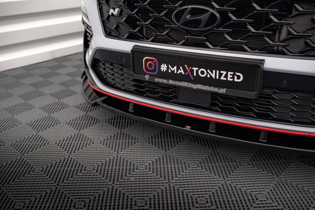 MAXTON DESIGN FRONT SPLITTER V.2 + FLAPS HYUNDAI KONA N MK1