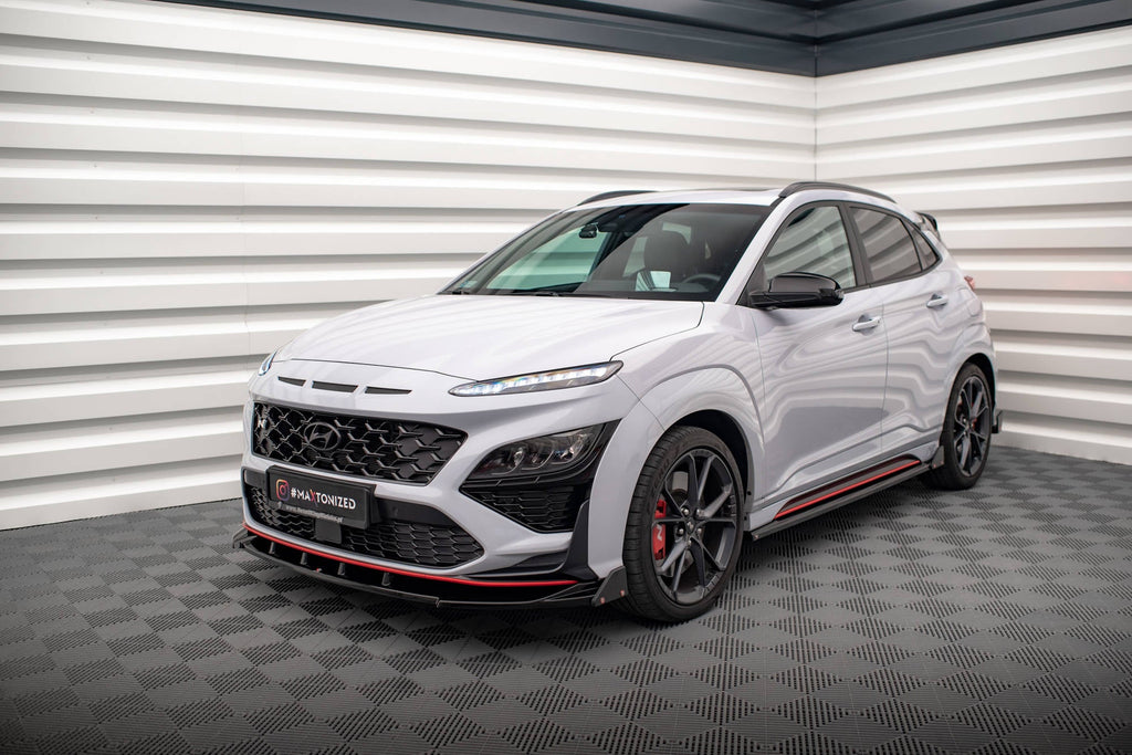 MAXTON DESIGN FRONT SPLITTER V.2 + FLAPS HYUNDAI KONA N MK1