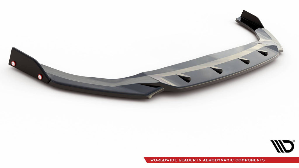 MAXTON DESIGN FRONT SPLITTER + FLAPS V.2 VOLKSWAGEN GOLF 8 GTI / R-LINE