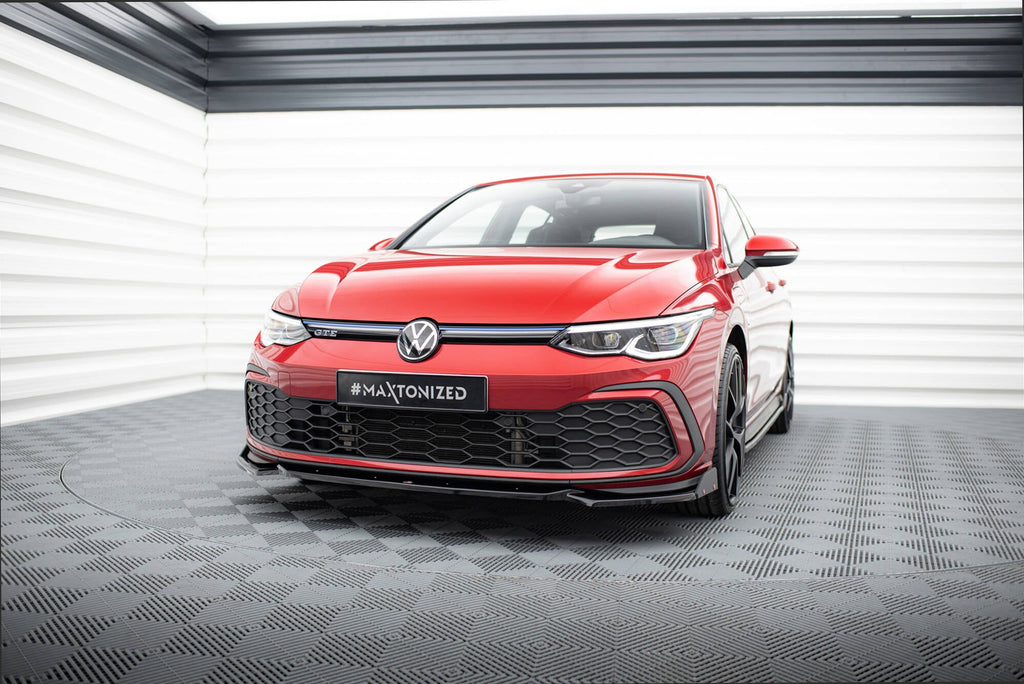 MAXTON DESIGN FRONT SPLITTER + FLAPS V.2 VOLKSWAGEN GOLF 8 GTI / R-LINE
