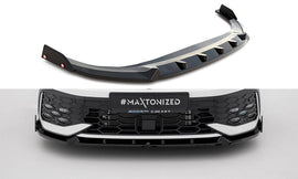 MAXTON DESIGN Front Splitter V.2 + Flaps Volkswagen Golf GTI / GTE / R-Line Mk8 Facelift