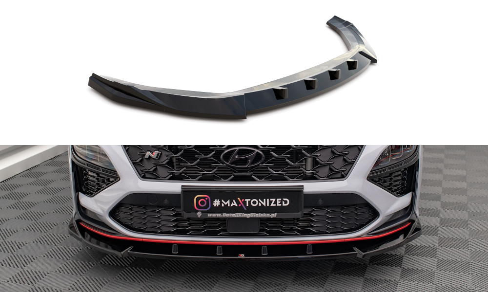 MAXTON DESIGN FRONT SPLITTER V.2 HYUNDAI KONA N MK1