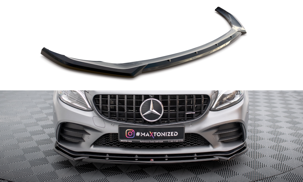 MAXTON DESIGN FRONT SPLITTER V.2 MERCEDES-AMG C43 COUPE / SEDAN C205 / W205 FACELIFT