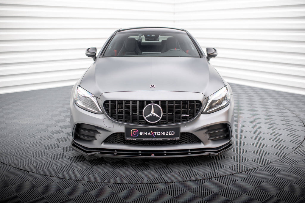 MAXTON DESIGN FRONT SPLITTER V.2 MERCEDES-AMG C43 COUPE / SEDAN C205 / W205 FACELIFT