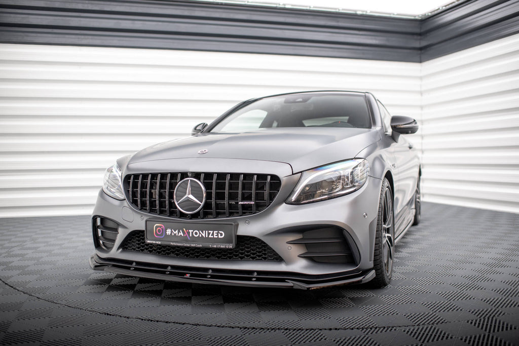 MAXTON DESIGN FRONT SPLITTER V.2 MERCEDES-AMG C43 COUPE / SEDAN C205 / W205 FACELIFT