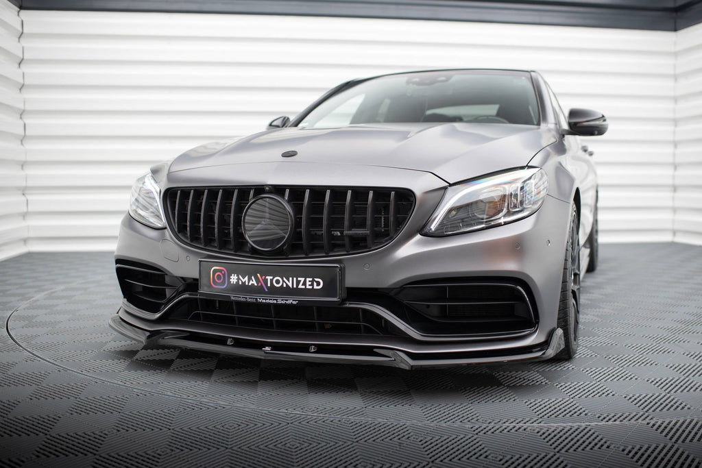 MAXTON DESIGN Front Splitter V.2 Mercedes-AMG C63 Sedan / Estate W205 Facelift