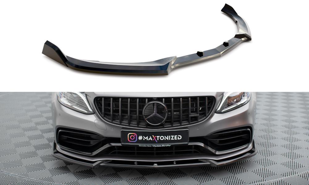 MAXTON DESIGN Front Splitter V.2 Mercedes-AMG C63 Sedan / Estate W205 Facelift