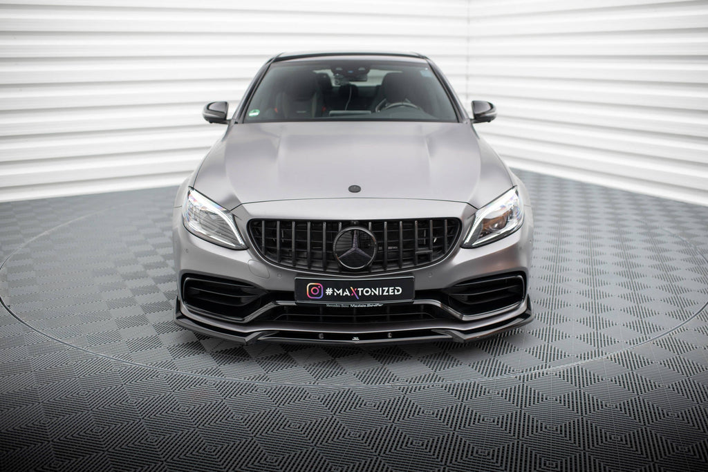 MAXTON DESIGN Front Splitter V.2 Mercedes-AMG C63 Sedan / Estate W205 Facelift