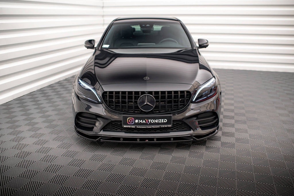 MAXTON DESIGN FRONT SPLITTER V.2 MERCEDES-BENZ C AMG LINE / COUPE W205 / C205 FACELIFT