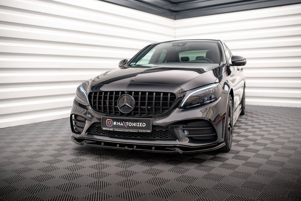 MAXTON DESIGN FRONT SPLITTER V.2 MERCEDES-BENZ C AMG LINE / COUPE W205 / C205 FACELIFT