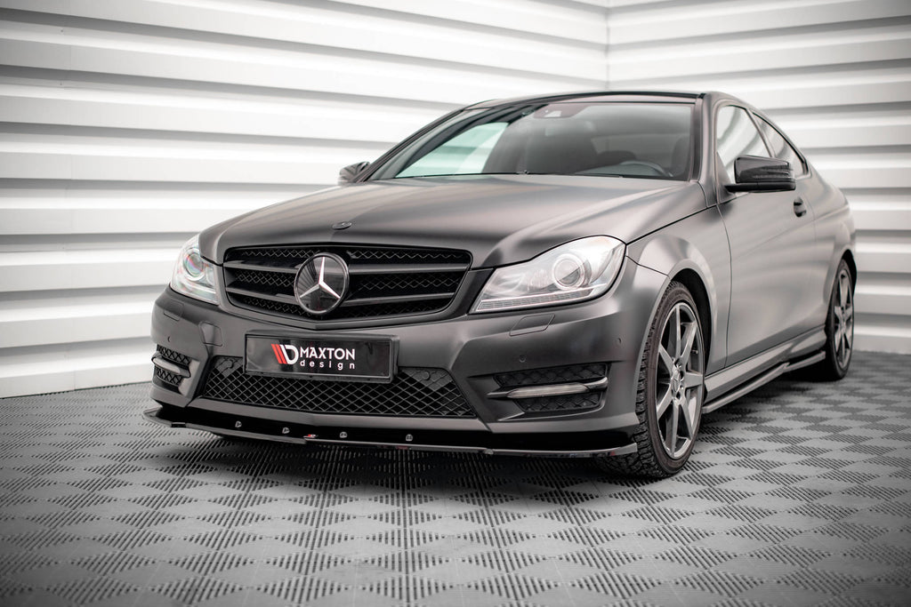 MAXTON DESIGN FRONT SPLITTER V.2 MERCEDES-BENZ C COUPE AMG-LINE C204