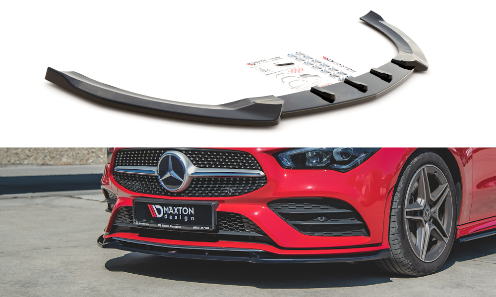 MAXTON DESIGN FRONT SPLITTER V.2 MERCEDES-BENZ CLA A35 AMG / AMG-LINE C118