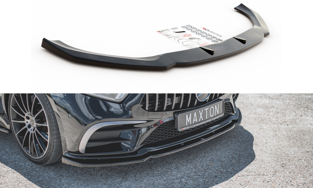 MAXTON DESIGN FRONT SPLITTER V.2 MERCEDES-BENZ CLS AMG-LINE / 53AMG C257