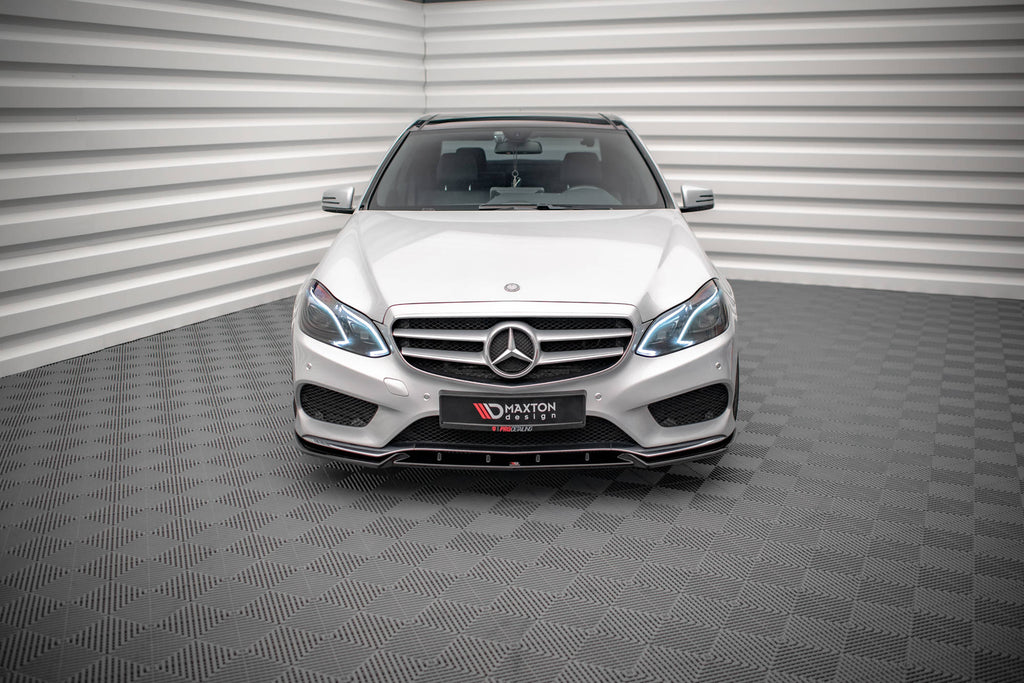 MAXTON DESIGN FRONT SPLITTER V.2 MERCEDES-BENZ E AMG-LINE SEDAN W212 FACELIFT