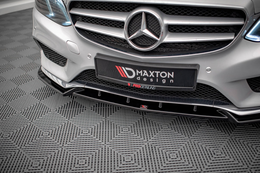 MAXTON DESIGN FRONT SPLITTER V.2 MERCEDES-BENZ E AMG-LINE SEDAN W212 FACELIFT