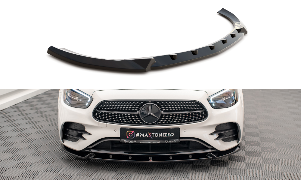 MAXTON DESIGN FRONT SPLITTER V.2 MERCEDES-BENZ E AMG-LINE W213 FACELIFT