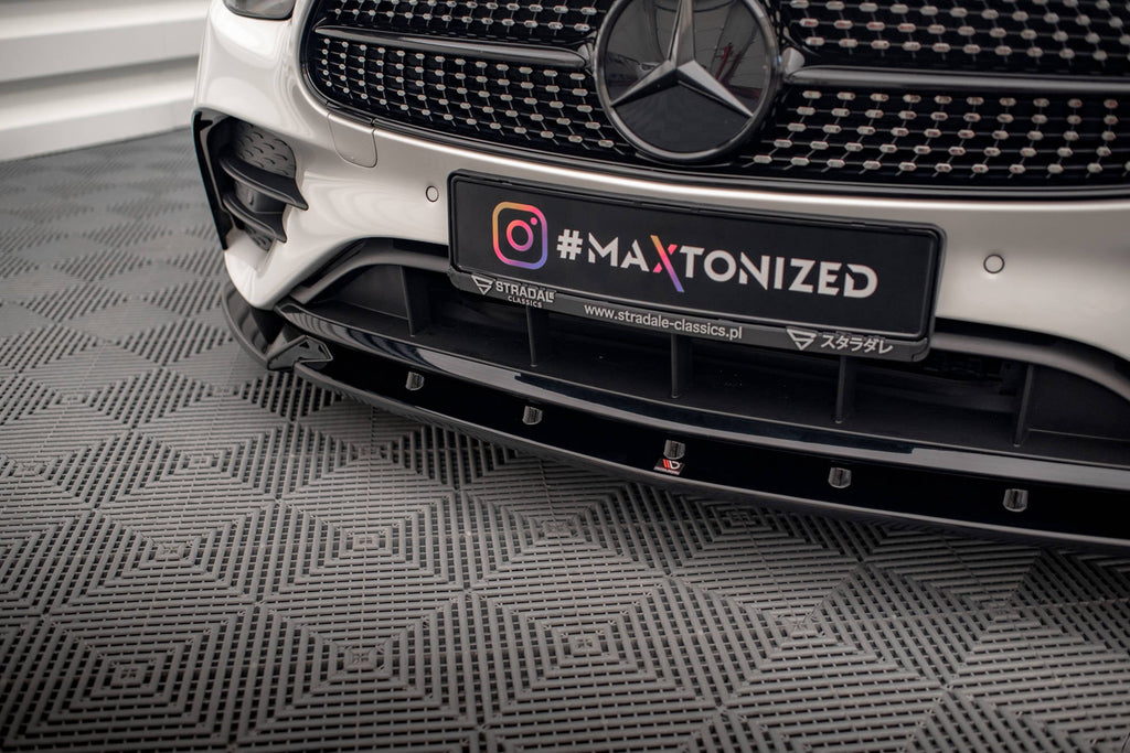 MAXTON DESIGN FRONT SPLITTER V.2 MERCEDES-BENZ E AMG-LINE W213 FACELIFT