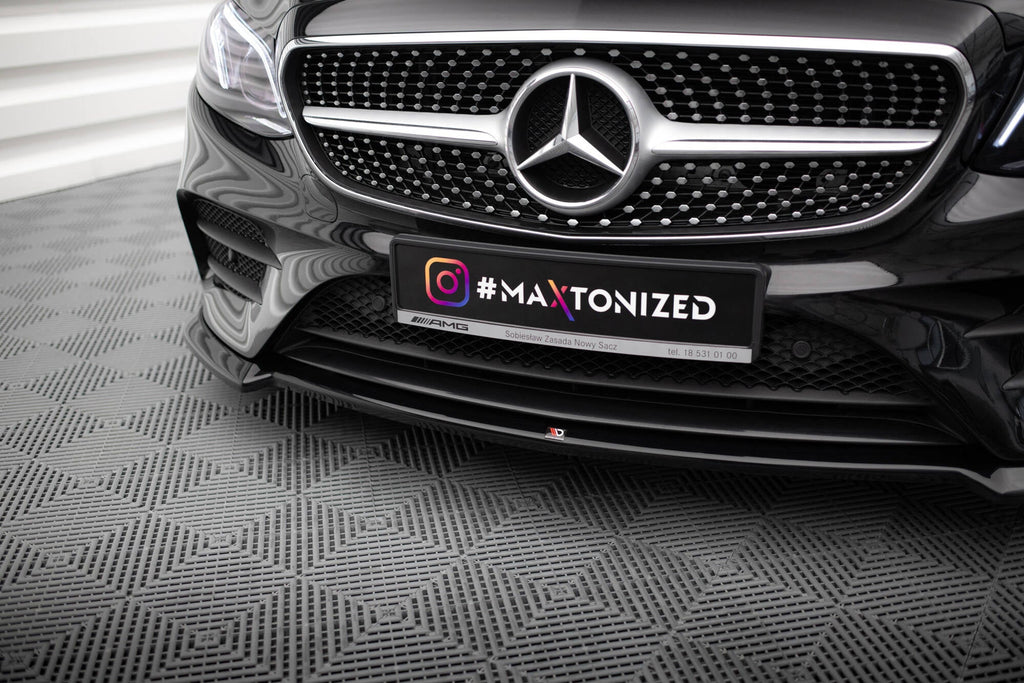 MAXTON DESIGN FRONT SPLITTER V.2 MERCEDES-BENZ E-CLASS W213 COUPE (C238) / / CABRIOLET (A238) AMG-LINE / 53 AMG 2017 - 2020